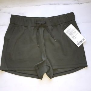 Lululemon On the Fly Short. Olive Green. Size 8. New with tags!